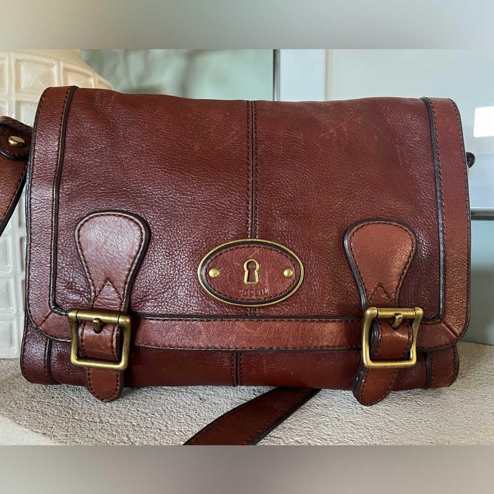 Fossil Silhouettes Reissue Vintage Crossbody Messenger Satchel Shoulder Bag